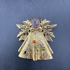 Jane Seymour Angel Brooch Signed